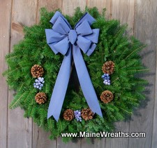 Christmas Wreaths with Maine Blueberries